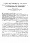 Research paper thumbnail of Low data-rate ultra-wideband impulse radio communications for wireless medical body area networks