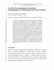 Research paper thumbnail of Les effets d’un programme de conscience morphologique sur l’identification des mots en français