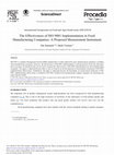 Research paper thumbnail of The Effectiveness of ISO 9001 Implementation in Food Manufacturing Companies: A Proposed Measurement Instrument