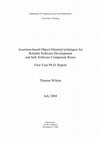 Research paper thumbnail of Assertion-based Object-Oriented techniques for Reliable Software Development and Safe Software Component Reuse