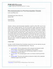 Research paper thumbnail of Decommunization in Post-Euromaidan Ukraine: Law and Practice.