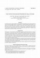 Research paper thumbnail of Flight Control System Design and Integration for a Small UAV Testbed