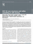 Research paper thumbnail of HCV E2 core structures and mAbs: something is still missing