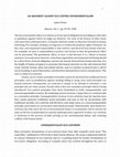 Research paper thumbnail of An Argument Against Eco-Centric Environmentalism