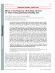 Research paper thumbnail of Effects of low-frequency whole-body vibration on motor-evoked potentials in healthy men