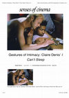 Research paper thumbnail of "Gestures of Intimacy: Claire Denis' I Can't Sleep" (available online)