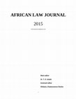 Research paper thumbnail of AFRICAN LAW JOURNAL CORRECTED pdf