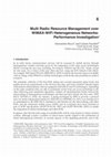 Research paper thumbnail of Multi Radio Resource Management over WiMAX-WiFi Heterogeneous Networks: Performance Investigation