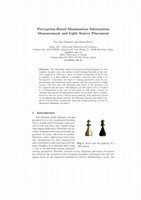 Research paper thumbnail of Perception-based illumination information measurement and light source placement