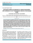 Research paper thumbnail of African Journal of Pharmacy and Pharmacology Preventive effects of silymarin in retinal intoxication with methanol in rat: Transmission electron microscope study