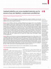 Research paper thumbnail of The M@NGO Trial: Does caseload midwifery reduce caesarean section operation rates?