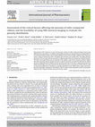 Research paper thumbnail of Assessment of the critical factors affecting the porosity of roller compacted ribbons and the feasibility of using NIR chemical imaging to evaluate the porosity distribution