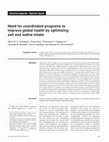 Research paper thumbnail of Need for coordinated programs to improve global health by optimizing salt and iodine intake