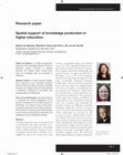 Research paper thumbnail of Spatial support of knowledge production in higher education