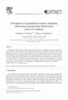 Research paper thumbnail of Perceptions of organizational culture, leadership effectiveness and personal effectiveness across six countries