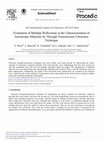 Research paper thumbnail of Evaluation of Multiple Reflections in the Characterization of Anisotropic Materials by Through Transmission Ultrasonic Technique