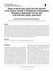 Research paper thumbnail of Effects of altered water quality and trace elements on the infection variables of Paradiplozoon ichthyoxanthon (Monogenea: Diplozoidae) from two sites in the Vaal River system, South Africa