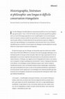 Research paper thumbnail of Baroni, R., J. Kaempfer, J. Meizoz & F. Revaz (dir.) (2010), « Historiographie, littérature et philosophie : une longue et difficile conversation triangulaire », A Contrario, n° 14.