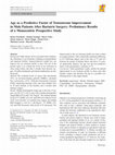 Research paper thumbnail of Age as a Predictive Factor of Testosterone Improvement in Male Patients After Bariatric Surgery: Preliminary Results of a Monocentric Prospective Study