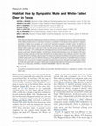 Research paper thumbnail of Habitat Use by Sympatric Mule and White-Tailed Deer in Texas