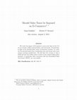 Research paper thumbnail of Should Sales Taxes Be Imposed on E-Commerce?