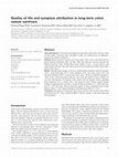 Research paper thumbnail of Quality of life and symptom attribution in long-term colon cancer survivors