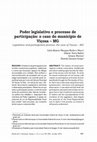 Research paper thumbnail of Poder Legislativo e Processo de Participação:o caso do município de Viçosa-MG