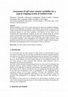 Research paper thumbnail of Assessment of soil water content variability for a typical cropping system of southern Italy