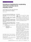 Research paper thumbnail of Amiodarone hepatotoxicity complicating obstructive jaundice due to ampullary cancer