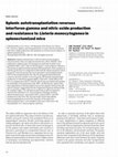 Research paper thumbnail of Splenic autotransplantation reverses interferon-gamma and nitric oxide production and resistance to Listeria monocytogenes in splenectomized mice