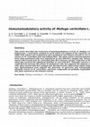 Research paper thumbnail of Immunomodulatory activity of Mollugo verticillata L