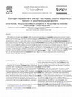 Research paper thumbnail of Estrogen replacement therapy decreases plasma adiponectin but not resistin in postmenopausal women