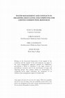 Research paper thumbnail of Water Management and Conflicts in Oklahoma:  Regulating and Competing for Limited Common Pool Resources