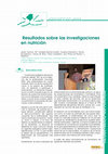 Research paper thumbnail of Resultados sobre las investigaciones en nutrición