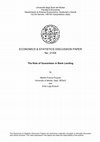 Research paper thumbnail of The role of guarantees in bank lending