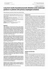 Research paper thumbnail of Long-term results of graded pneumatic dilatation under endoscopic guidance in patients with primary esophageal achalasia