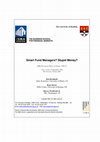 Research paper thumbnail of Smart fund managers? Stupid money?