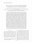 Research paper thumbnail of How novel is too novel? Stream community thresholds at exceptionally low levels of catchment urbanization