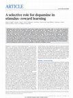 Research paper thumbnail of A selective role for dopamine in stimulus–reward learning