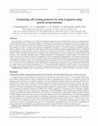 Research paper thumbnail of Estimating soil wetting patterns for drip irrigation using genetic programming