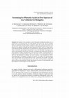 Research paper thumbnail of Screening for phenolic acids in five species of <i>Iris</i> collected in Mongolia