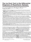 Research paper thumbnail of The Ice Pack Test in the Differential Diagnosis of Myasthenic Diplopia