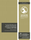 Research paper thumbnail of La toma del poder como sinónimo de revolución. El proceso revolucionario sandinista (1977-1984 - Quirón. Revista de Estudiantes de historia, Vol. 1, No. 1, 2014