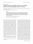 Research paper thumbnail of Characterization and isolation of DNA microsatellite primers in wood mice ( Apodemus sylvaticus , Rodentia)