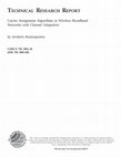 Research paper thumbnail of Carrier assignment algorithms in wireless broadband networks with channel adaptation