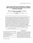 Research paper thumbnail of Improved prediction of Alzheimer's disease with longitudinal white matter/gray matter contrast changes