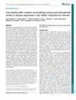 Research paper thumbnail of Fast-starting after a breath: air-breathing motions are kinematically similar to escape responses in the catfish Hoplosternum littorale