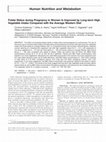 Research paper thumbnail of Folate Status during Pregnancy in Women Is Improved by Long-term High Vegetable Intake Compared with the Average Western Diet