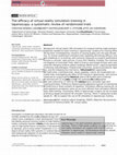 Research paper thumbnail of The efficacy of virtual reality simulation training in laparoscopy: a systematic review of randomized trials