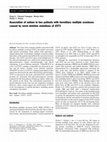 Research paper thumbnail of Association of autism in two patients with hereditary multiple exostoses caused by novel deletion mutations of EXT1